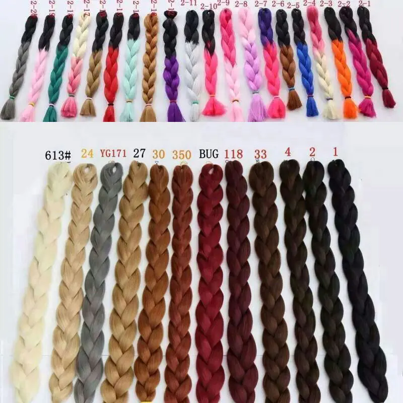 Afro Synthetic Braiding Hair Expression Mixed Color Crochet Box Braids Jumbo Crochet Ombre Braid Hair Buy Two Colored Synthetic Braiding Hair Ombre