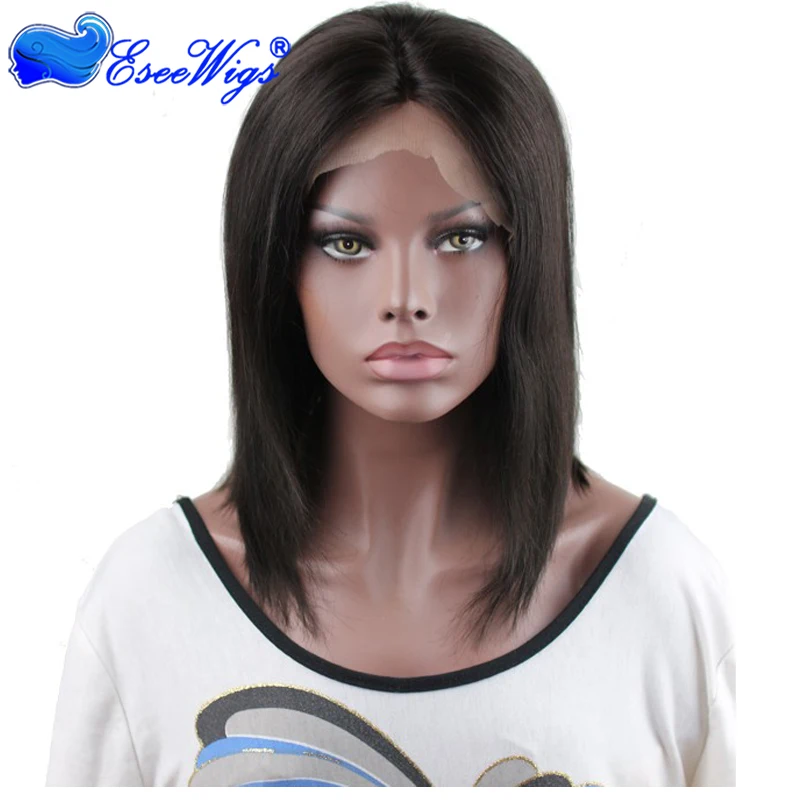 Malaysian Remy Human Hair Lace Front Wig Short Bob For Black Woman