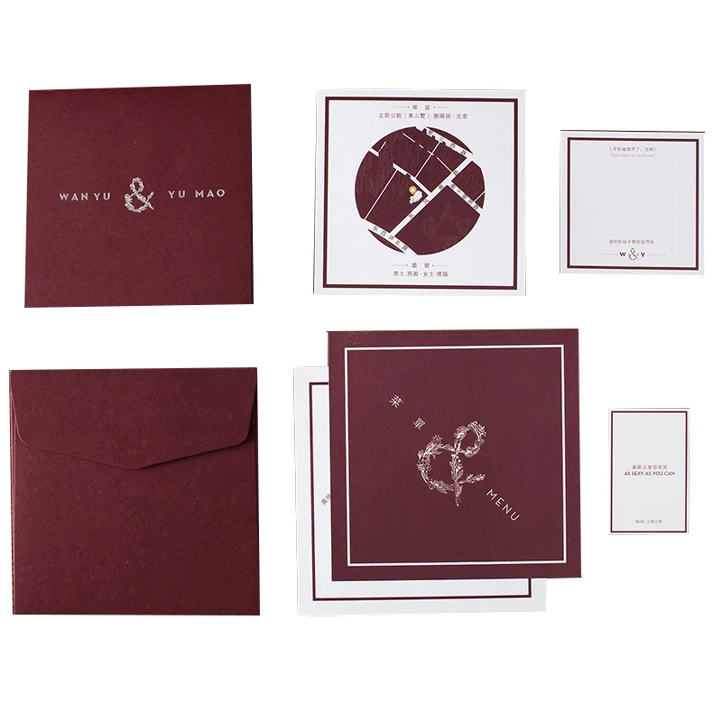Qingdao Yilucai Mothers Day Indigo Gift Card China Business Invitation 
