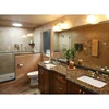 Hot Selling Tan Brown Granite Countertop, Integrated Bathroom Sink And Countertop@