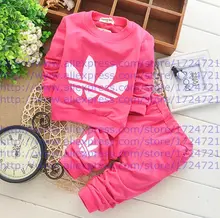 2015 Spring Fall Baby Clothing Sets Children Boys Girls Kids Brand Sport Suits Tracksuits Cotton Long Sleeve Shirt + Pants 2pcs