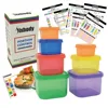Original Factory !FIXBODY 7 Pieces 21 Day Portion Control Containers Color-Coded Labeled,Lose Weight System