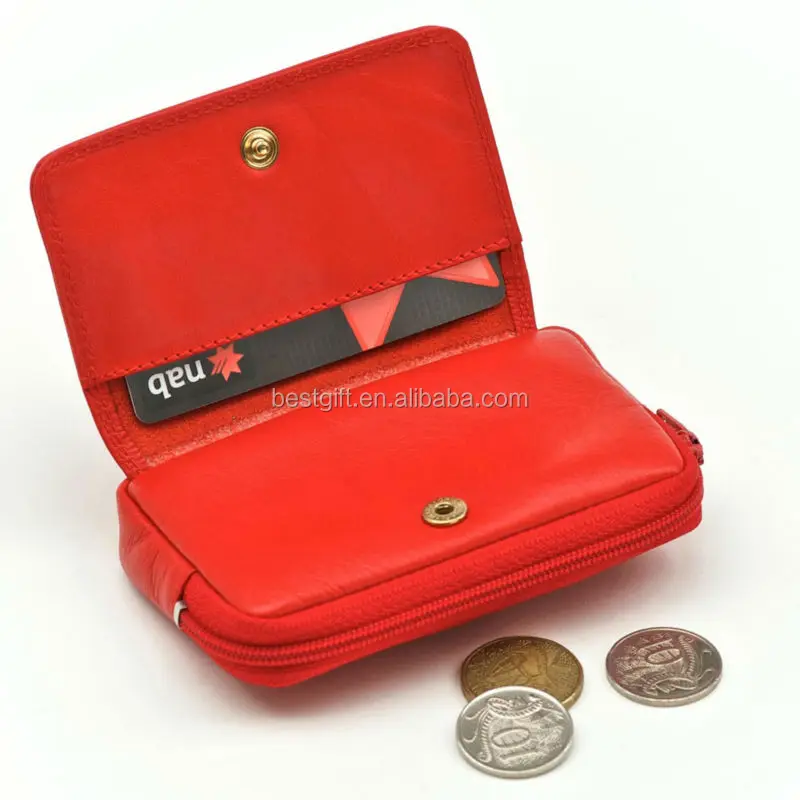 folding leather coin purse