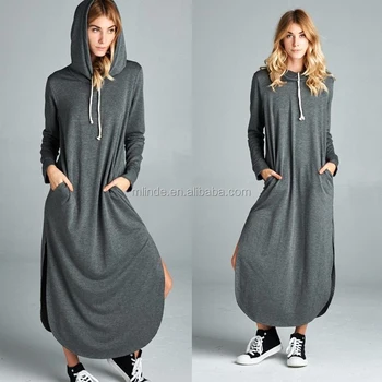 hoodie long dress