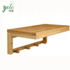 Bamboo Kitchen Bathroom Entryway Living room towel mounted Rack Shelf hook