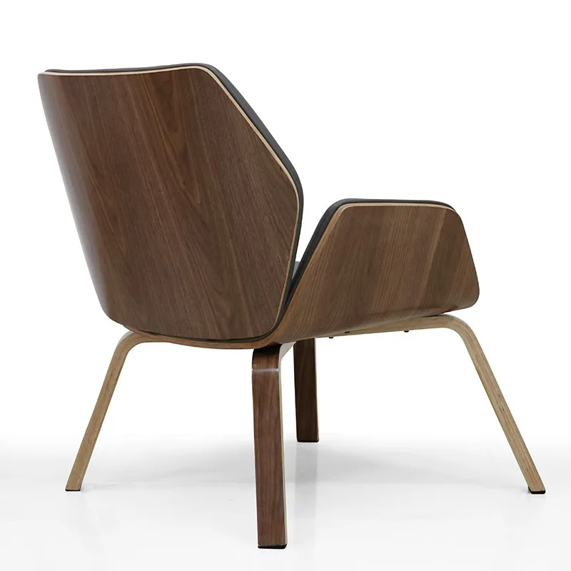 High Quality Commercial Pu Leather Wooden Living Room Visitor Chair