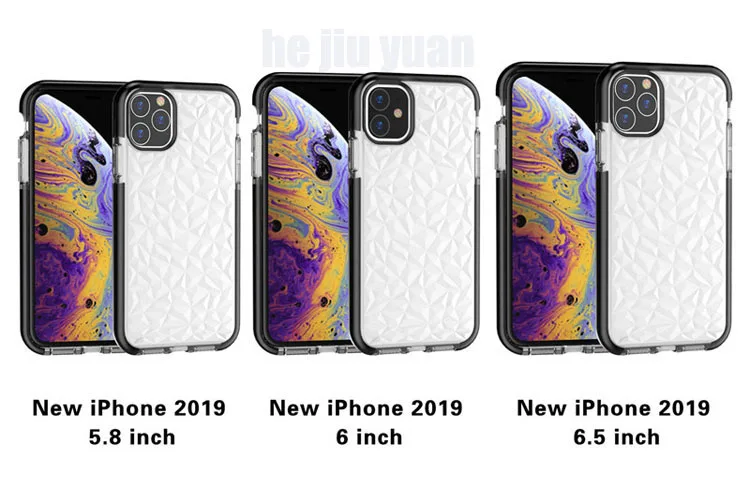 Custom Logo Diamond Clear Tpu Phone Case Transparent tpu Case for iphone xi 5.8 2019