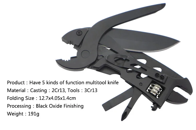 Outdoor Have 5 Kinds of Function Multitool Knife