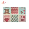 plastic floor mat for dining room, Children Like Lovely Cartoon Bear waterproof plastic carpet washable floor mat