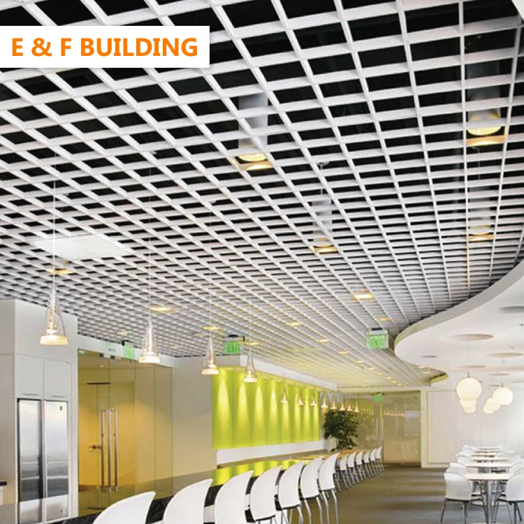 Commercial Open Cell Grid Ceiling System Design Decorative Wood Grain Metal Aluminum Suspended Ceiling Buy Grid Ceiling Suspended Ceiling Ceiling