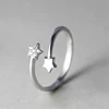 New popular shining zircon woman ring easter star ring