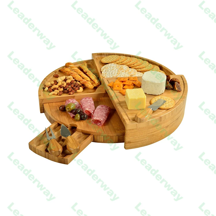 bamboo cheese board set