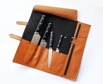 Leather Chef Knife Roll Case Bag Leather Chef Knife Roll Case Bag
