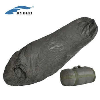 Outdoor Draft Collar Three Season Mummy Tactical Army Two Layer Mylar Electric Heated Sleeping Bag With 4 Way Compression