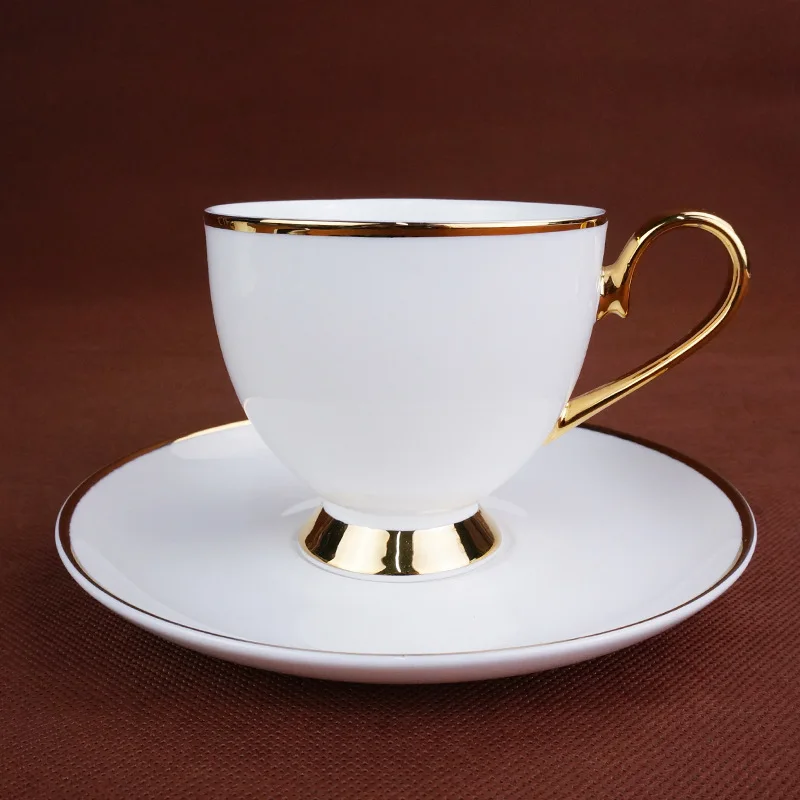 Porcelain Cappuccino Cups And Saucers White Tea Coffee Cup And