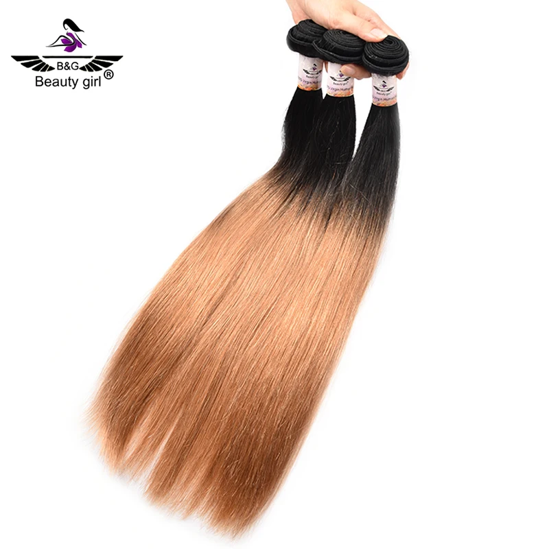 Different Products Natural Remy Human Hair Weft Weave Two Tone