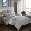 100% polyester microfiber 7pcs luxury full size dubai hotel king bed comforter set