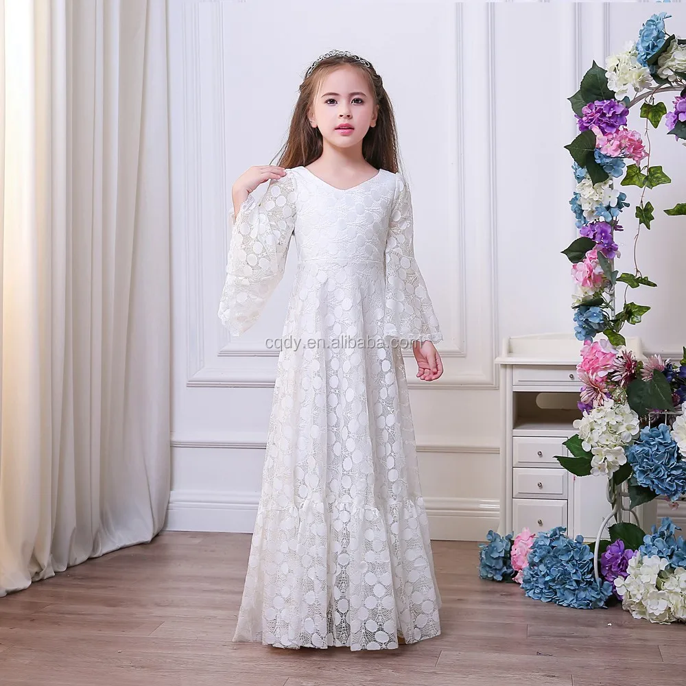 white tulle flower girl dress