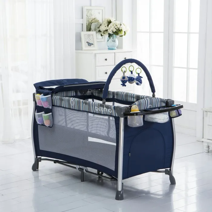 
Baby playpen with canopy baby bed with toys baby travel cot 