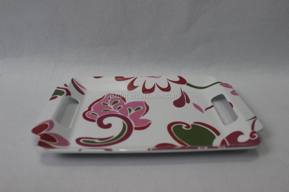 10 Inch Melamine Serving Trays With 2 Handles