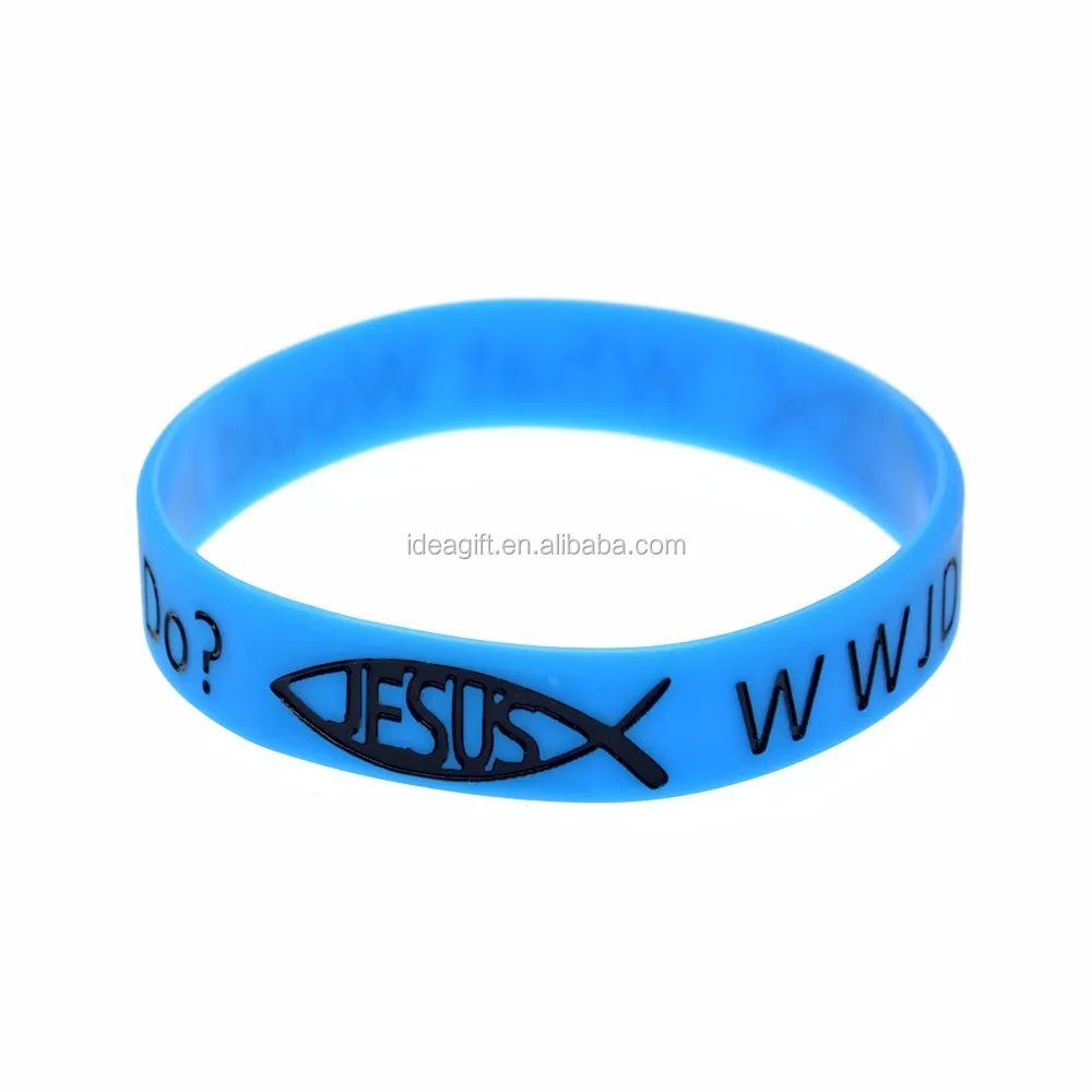 Wholesale 50pcs/lot Jesus Silicone Wristband For Religious Faith
