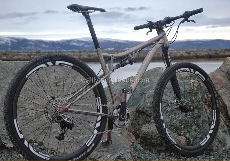 titanium full suspension mountain bike