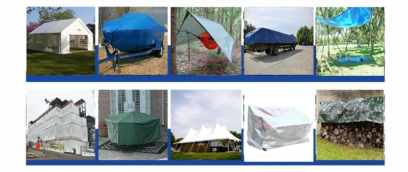 6m x 4m Green Heavy Duty Waterproof Tarpaulin Ground Sheet Camping Cover 120g 