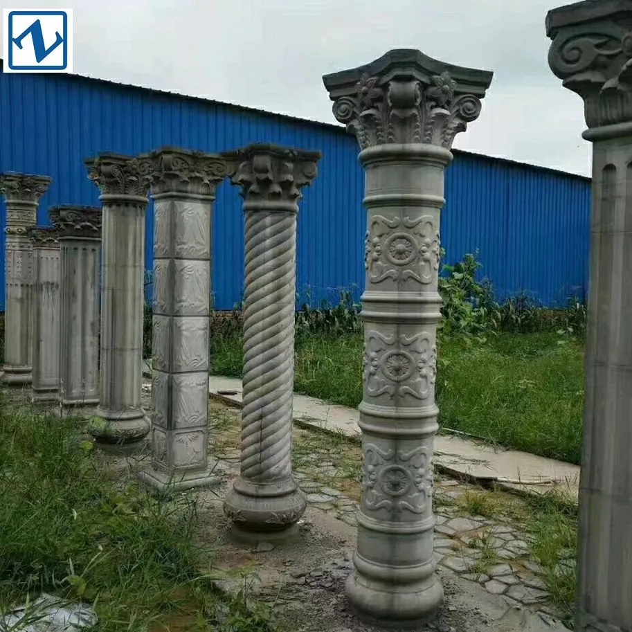 Precast Decorative Concrete Roman Column Pillar Plastic Molds For Sale