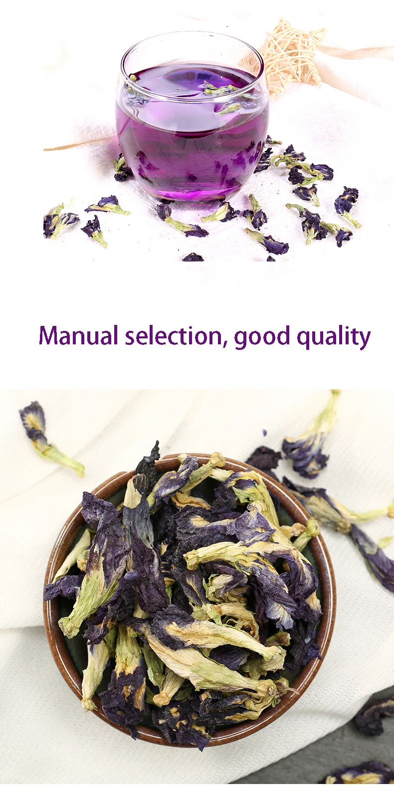Dropship butterfly pea flower dried blue color butterfly pea tea - 4uTea | 4uTea.com