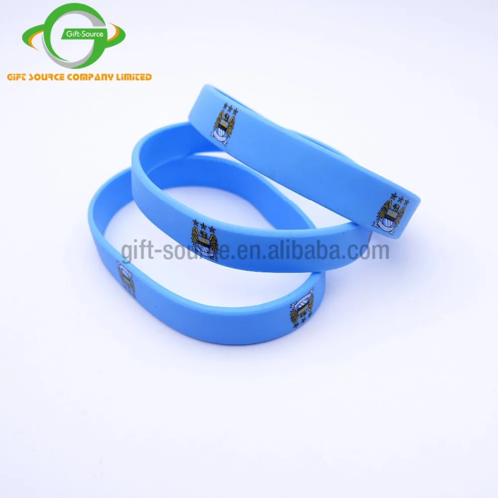 Silicone Rubber College Soccer Team Bracelets Sports Team Silicone