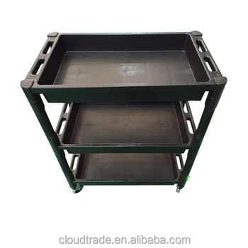 Alibaba Hot Sale 3 Shelf Heavy Duty Plastic Utility Cart Buy 3
