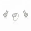 64954 Xuping fashion white synthetic zircon wedding bridal Jewelry Set for women