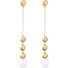 ed01434b Amazon Wholesale Imitation Jewelry Earrings Women Fashion Long Gold Plated Ball Earrings
