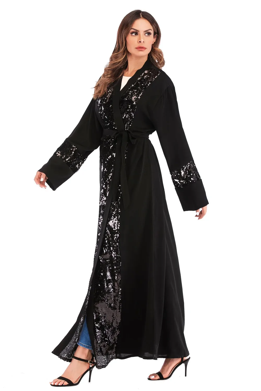 black sequin abaya