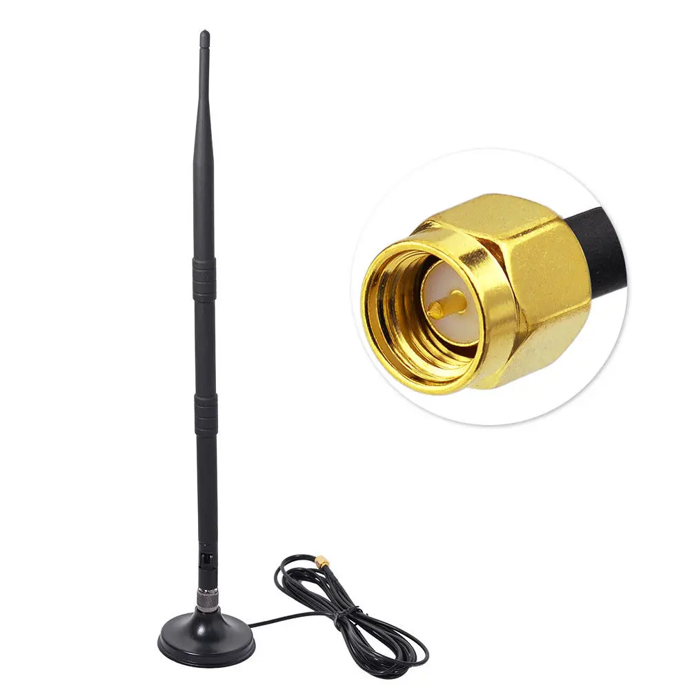 2.4g 9dbi Gain Wireless Wifi Antenna Booster Omni Suction Cup Dipole