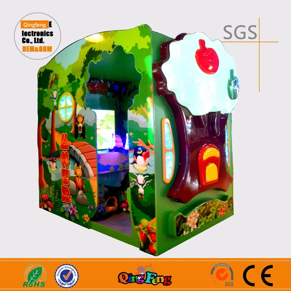 Qingfeng jungle adventure kids game  lottery ticket video shooting arcade game machine sale 