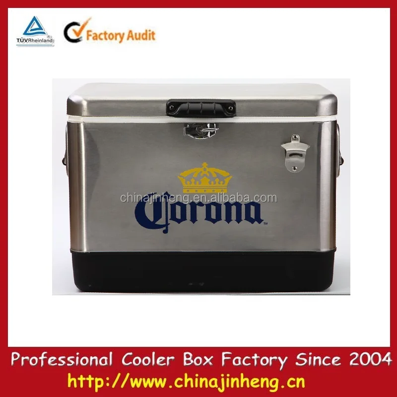 Outdoor 51l Corona Stainless Steel Cooler Box,Metal Cooler Buy Metal