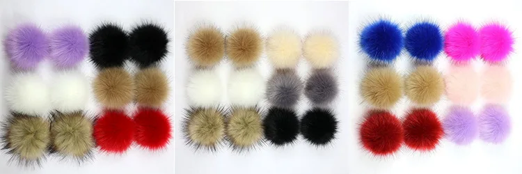 Pompoms For Hats 12/14 Pcs Faux Fur Pom Pom Balls – Soft, 8cm, For DIY Hats, Bags, Clothes, And Home Decor White Pompoms - Foto 4