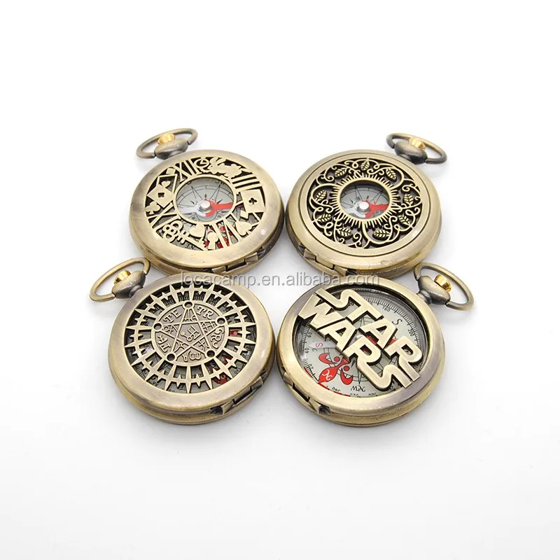 Antique Mini Archaic Pocket Compass Luminous Handheld Old Style Watch ...