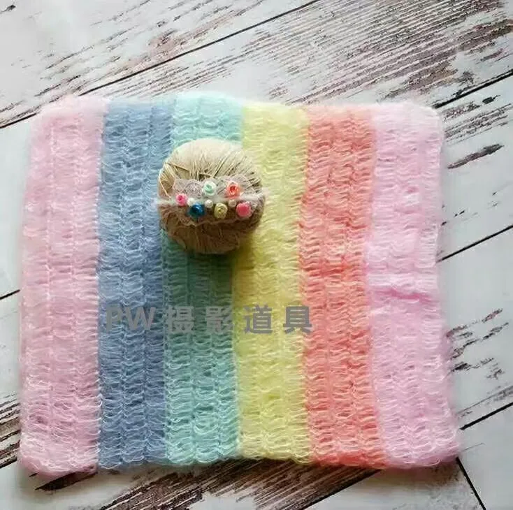 Crochet Etirable Arc En Ciel Bebe Fille Swaddle Wrap Mohair Bebe Cocon Nouveau Ne Couverture De Bebe Accessoires De Photographie Buy Film Etirable Bebe Bebe Cocon Product On Alibaba Com