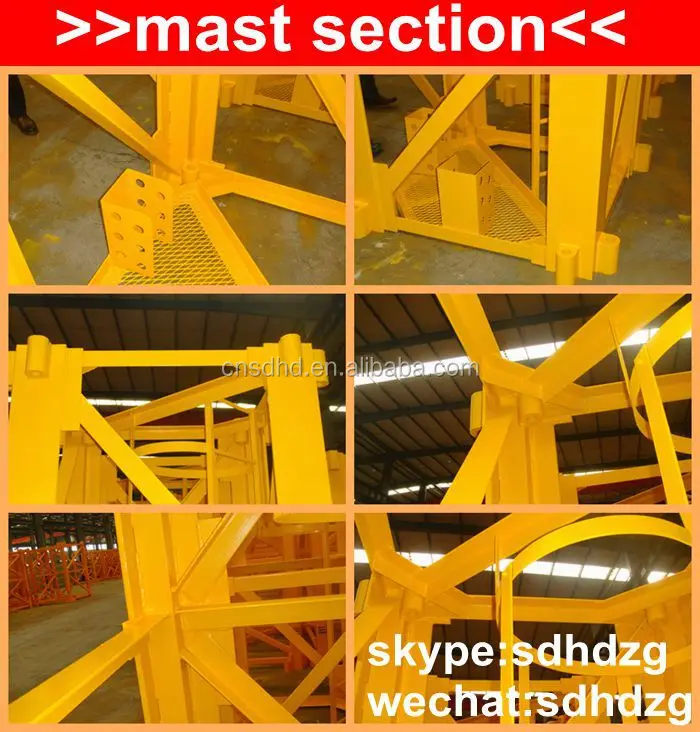 FT-100L luffing tower crane mast section