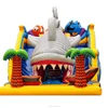 Commercial inflatable shark giant slide, inflatable jumping slide
