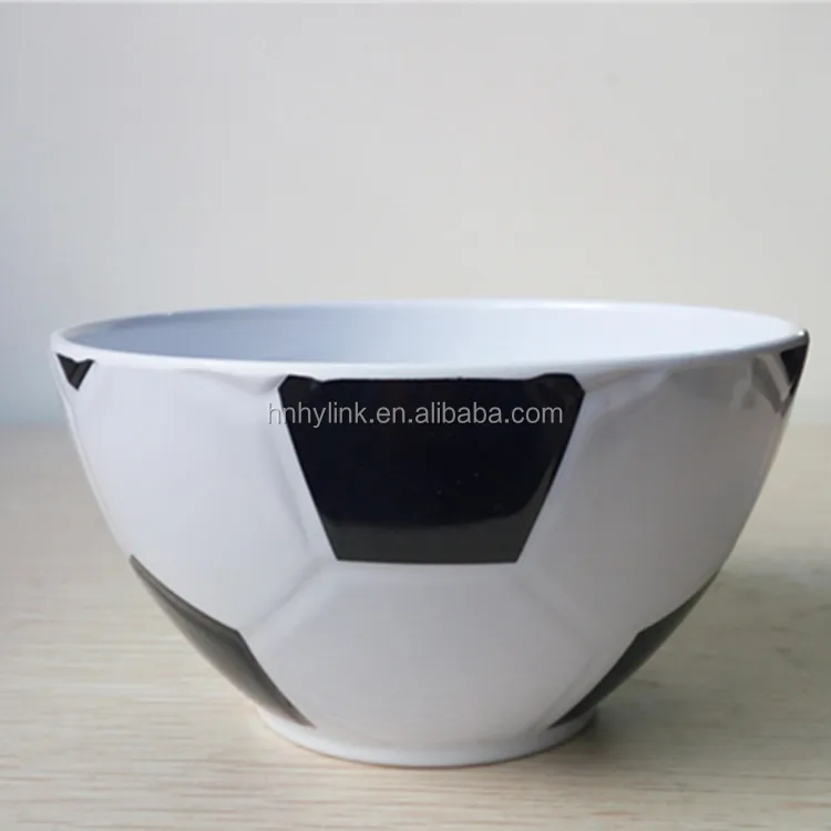 2017 Cheap Custom Promotion Plastic Melamine Soccer Bowl Plastic