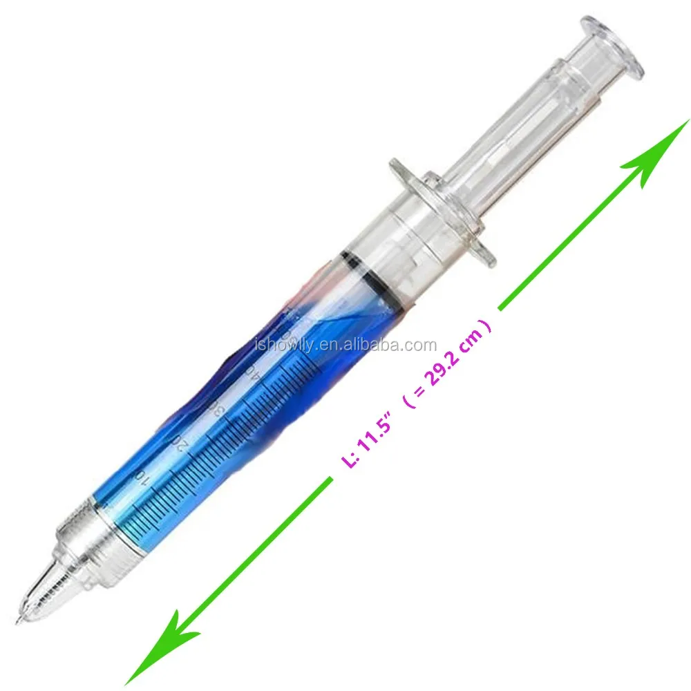 2017 Newest Fashion Design Cheap Jumbo Syringe Pens Novelty Plastic