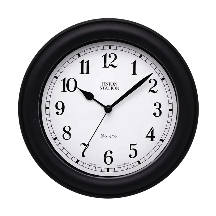 8 Inch Unique Creativity Pure Black Color Tire Wall Clock Wall Home