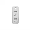 PandaHall 304 Stainless Steel Pendants Rectangle with Faith Word Charms Stainless Steel Color 17x6x1mm Hole 1.5mm