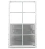 metal shed single pane vertical sliding windows