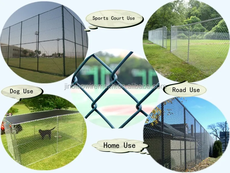 product high quality used steel construction chain link fence garden airport football security rail fence diamond hole shape hot dip-2