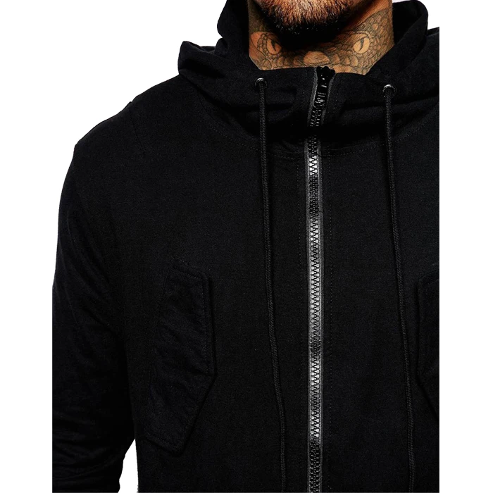 longline zip up hoodie