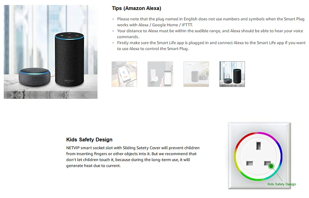 UK Tuya Mini Wireless Wifi Smart Plug Wifi Smart Plug Socket Work With Amazon Alexa Google Home and IFTTT